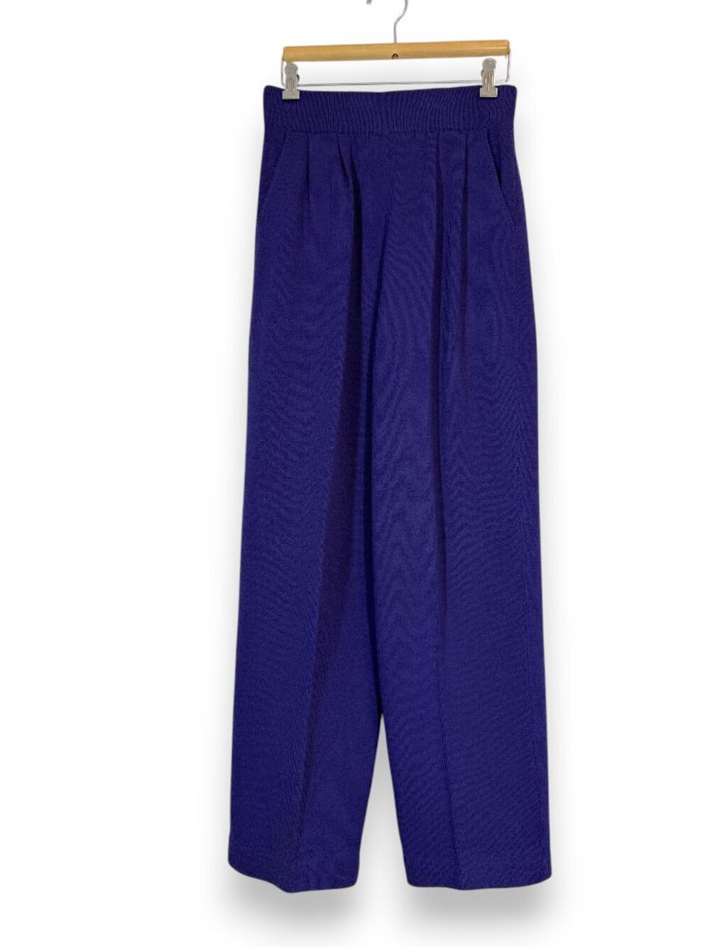 St John Santana Knit Trousers Pants Purple Quiet Luxury Vintage Retro 4 - Picture 2 of 10